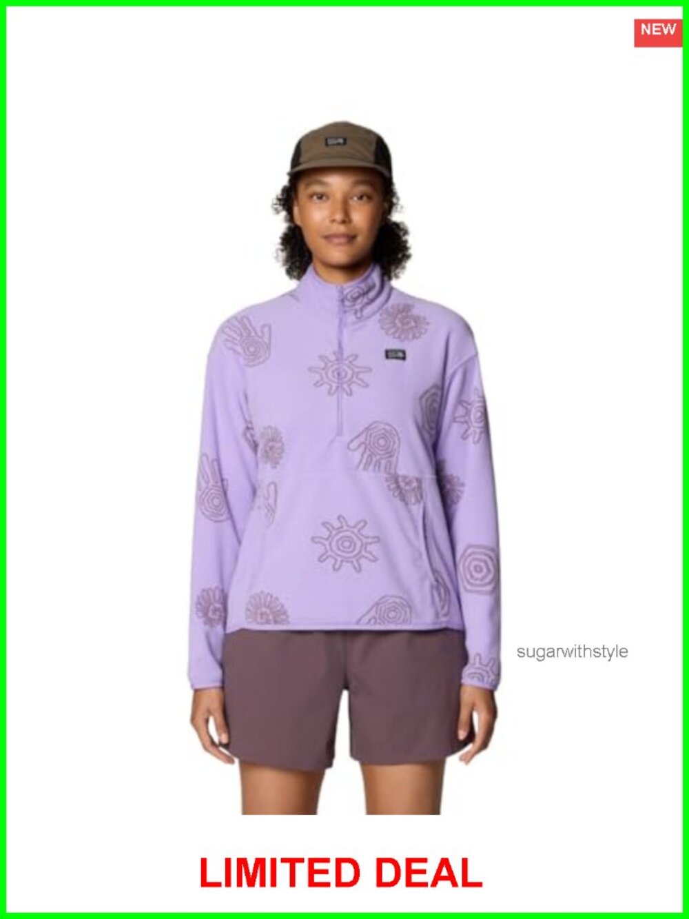 Microchill Half Zip Sweater Mock Neck Kangaroo Pocket Recycled Microfleece